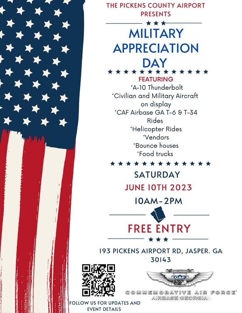 Military Appreciation Day on June 10, 2023 10:00 AM - Pickens