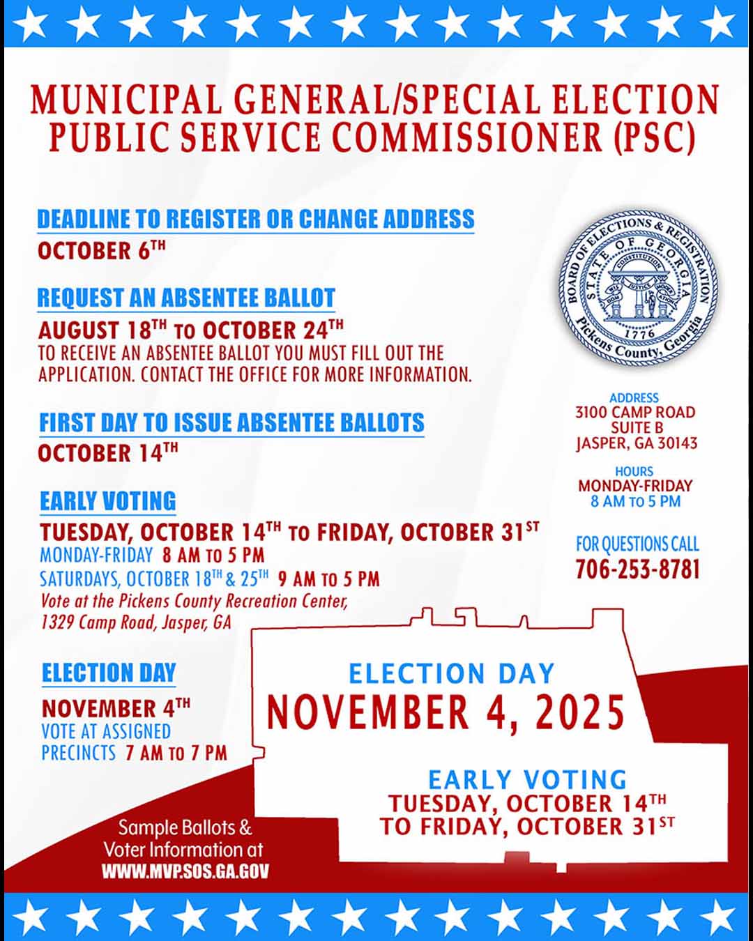 Municipal General/Special Election PSC