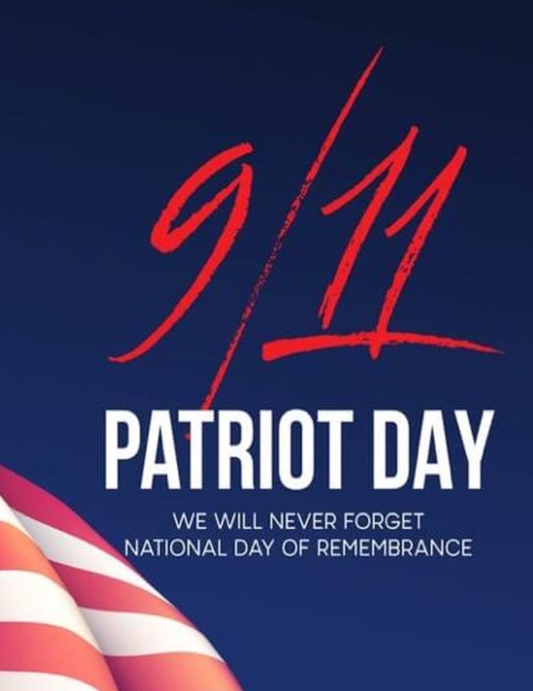 Patriot Day Ceremony on September 11, 2023 1100 AM