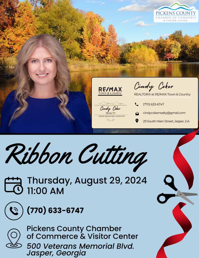 Ribbon Cutting:  Cindy Coker, RE/MAX Town & Country