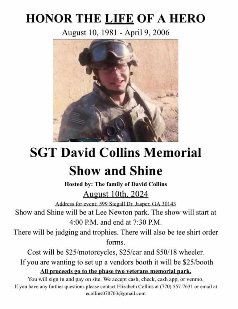 SGT David Collins Memorial Show and Shine