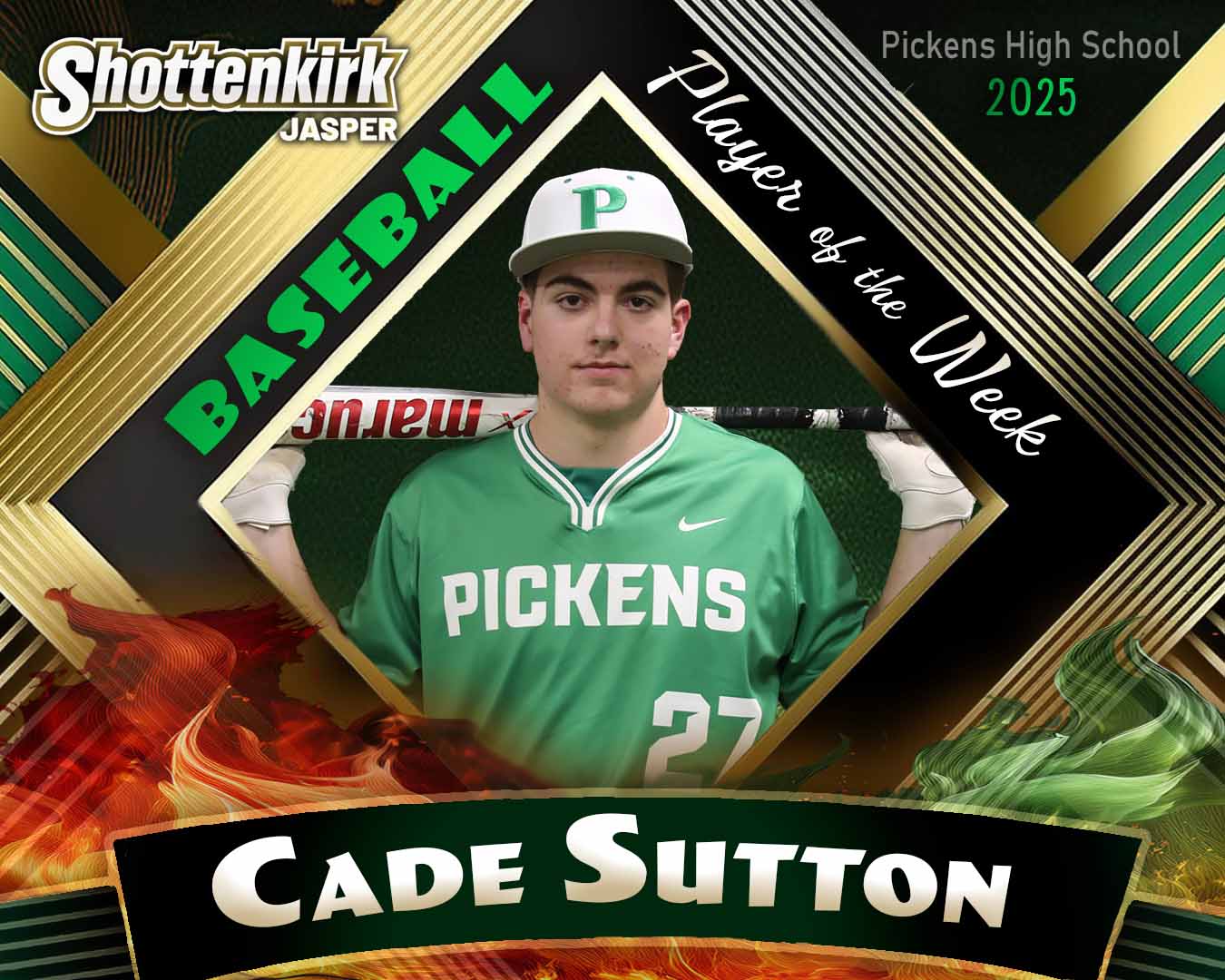 PHS Baseball Player of the Week #2 - Cade Sutton