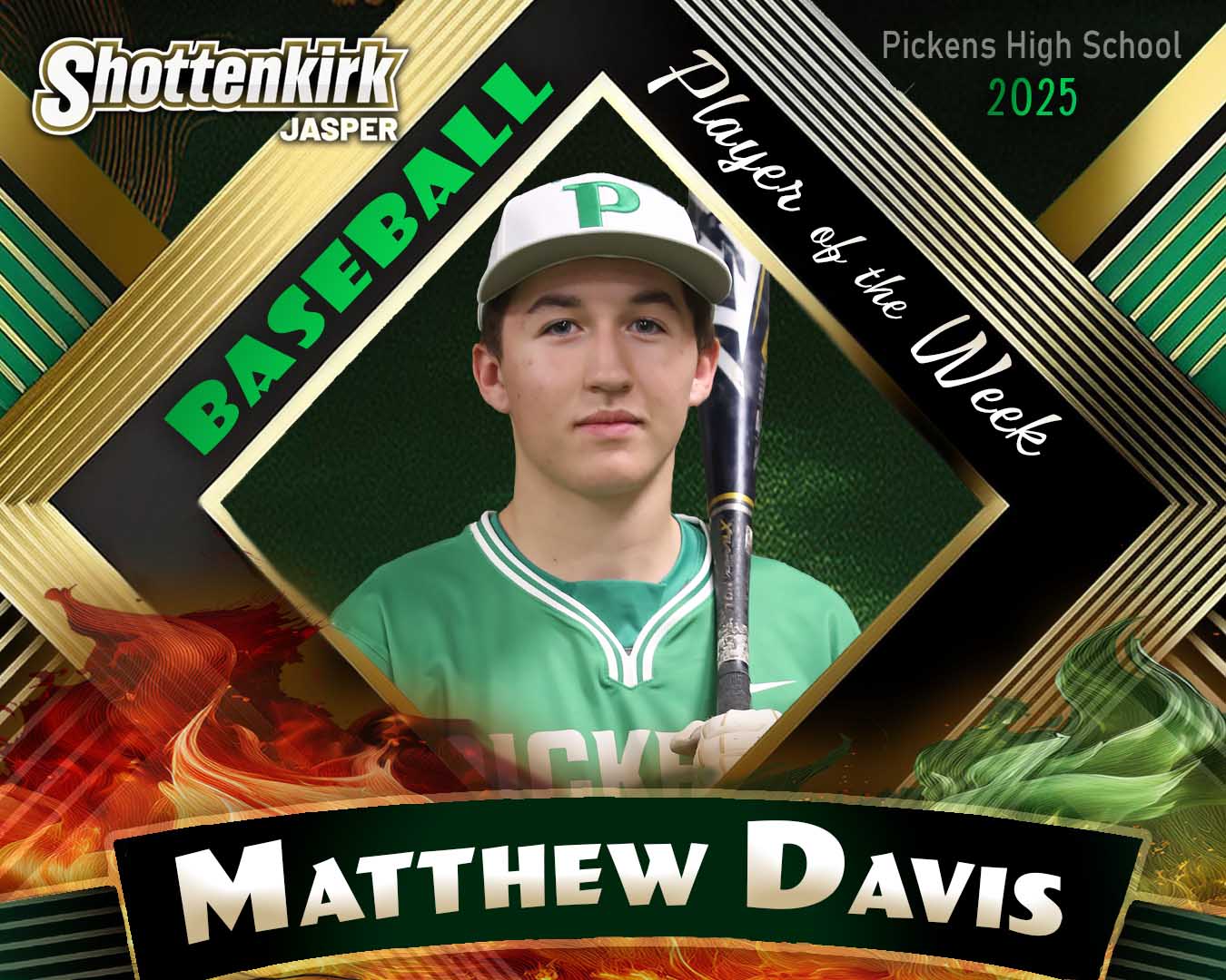 PHS Baseball Player of the Week #3 - Matthew Davis