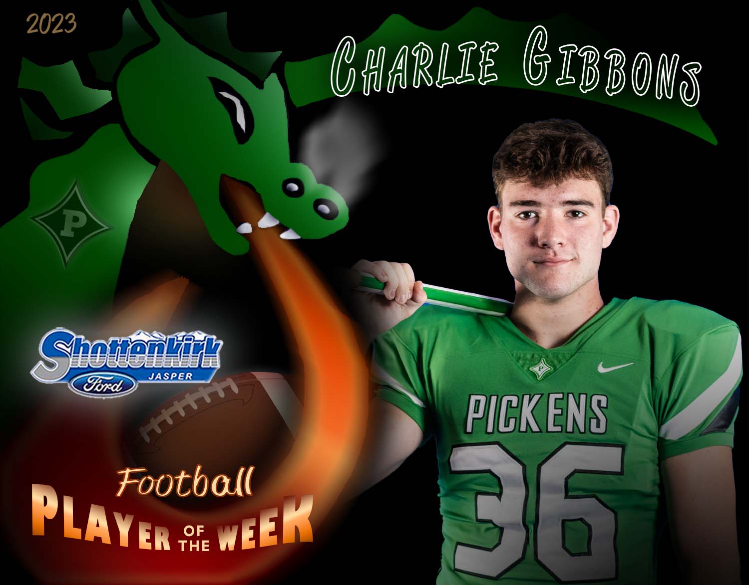 PHS Football Player of the Week #1 - Charlie Gibbons