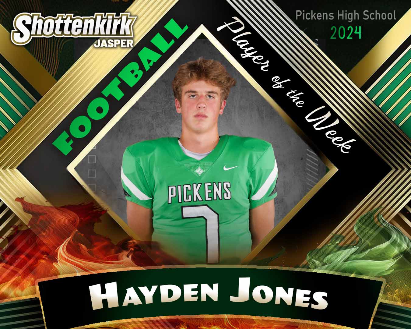 PHS Football Player of the Week #5 - Hayden Jones