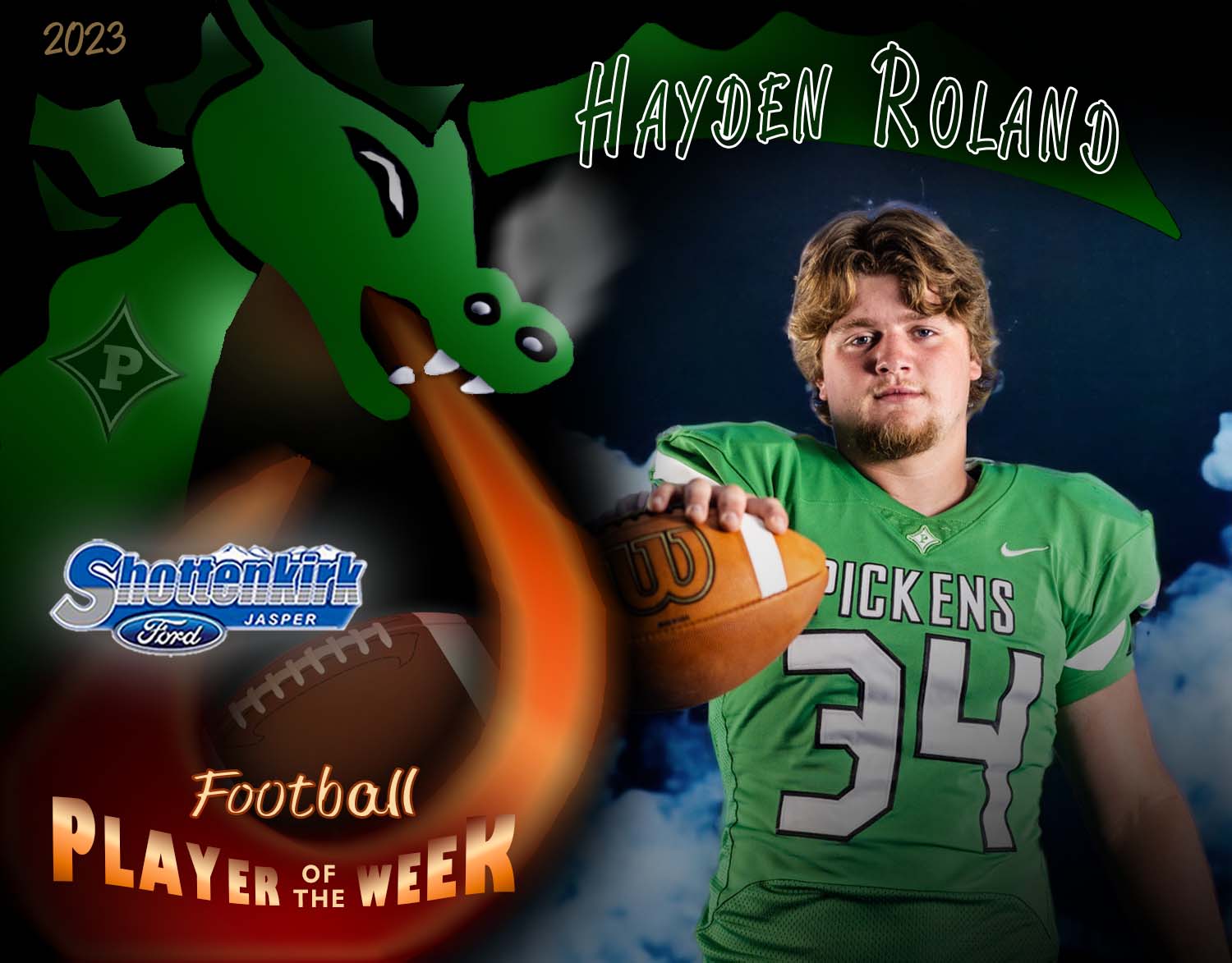 PHS Football Player of the Week #3 - Hayden Roland