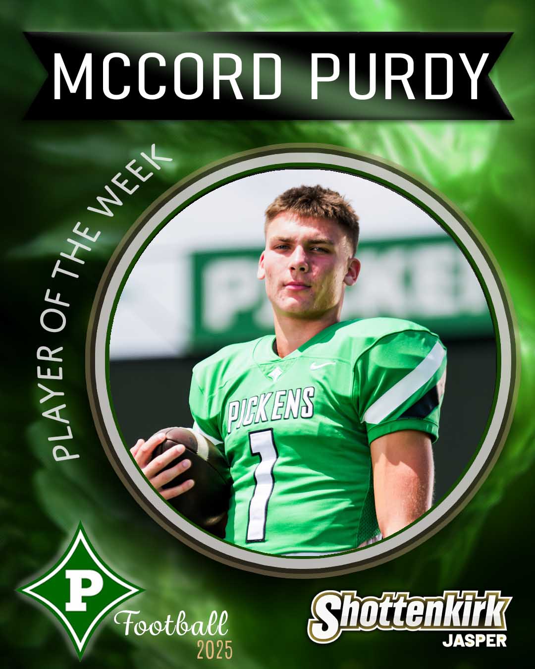 McCord Purdy PHS Football Player of the Week #5