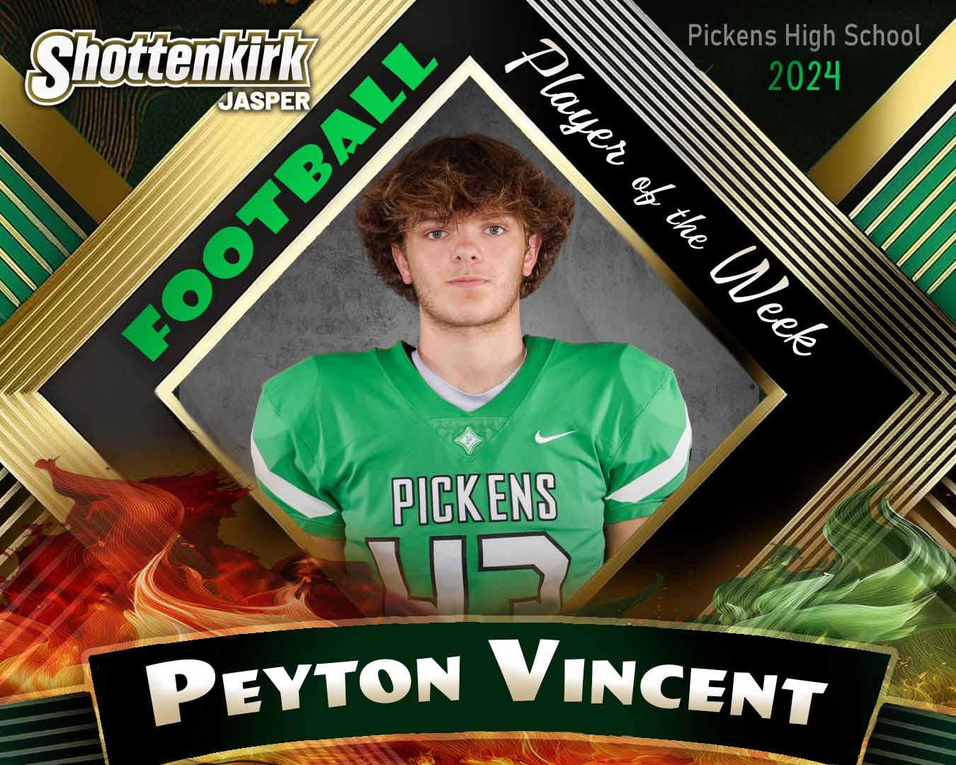 PHS Football Player of the Week #9 - Peyton Vincent