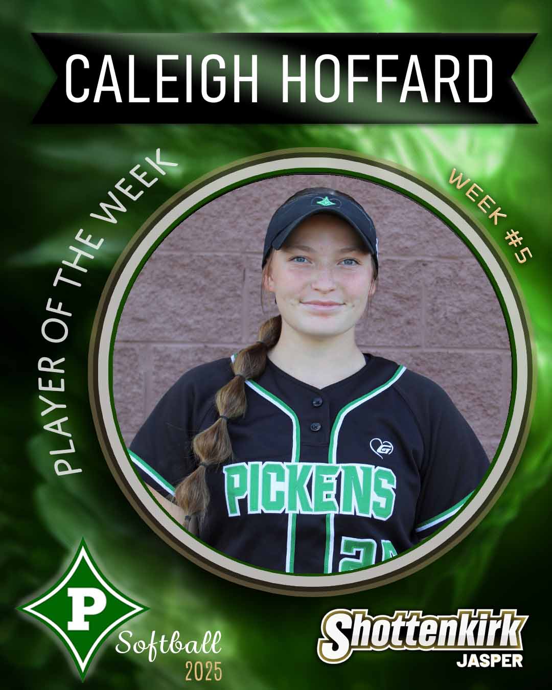 Caleigh Hoffard PHS Softball Player of the Week #5