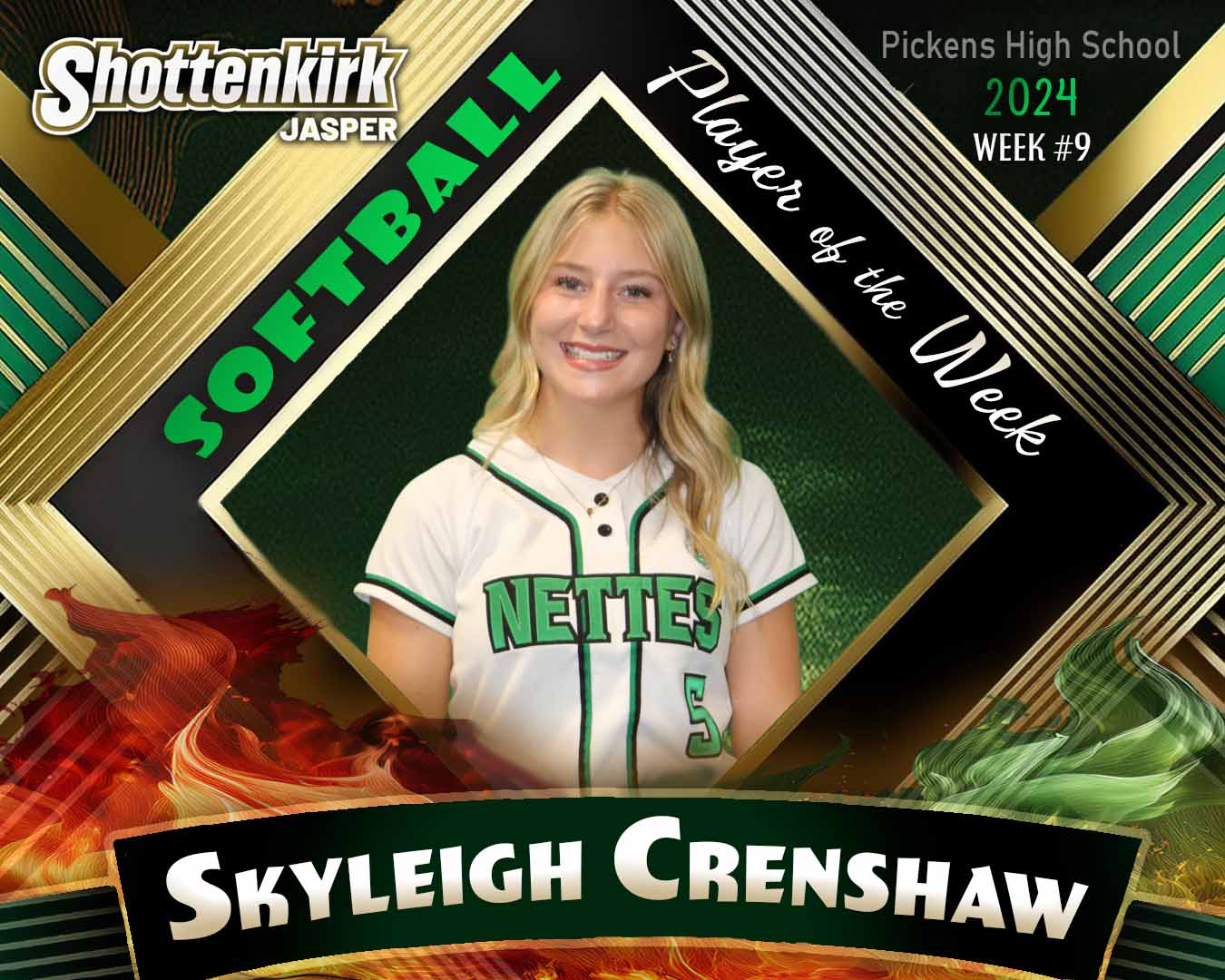 PHS Softball Player of the Week #9 - Skyleigh Crenshaw