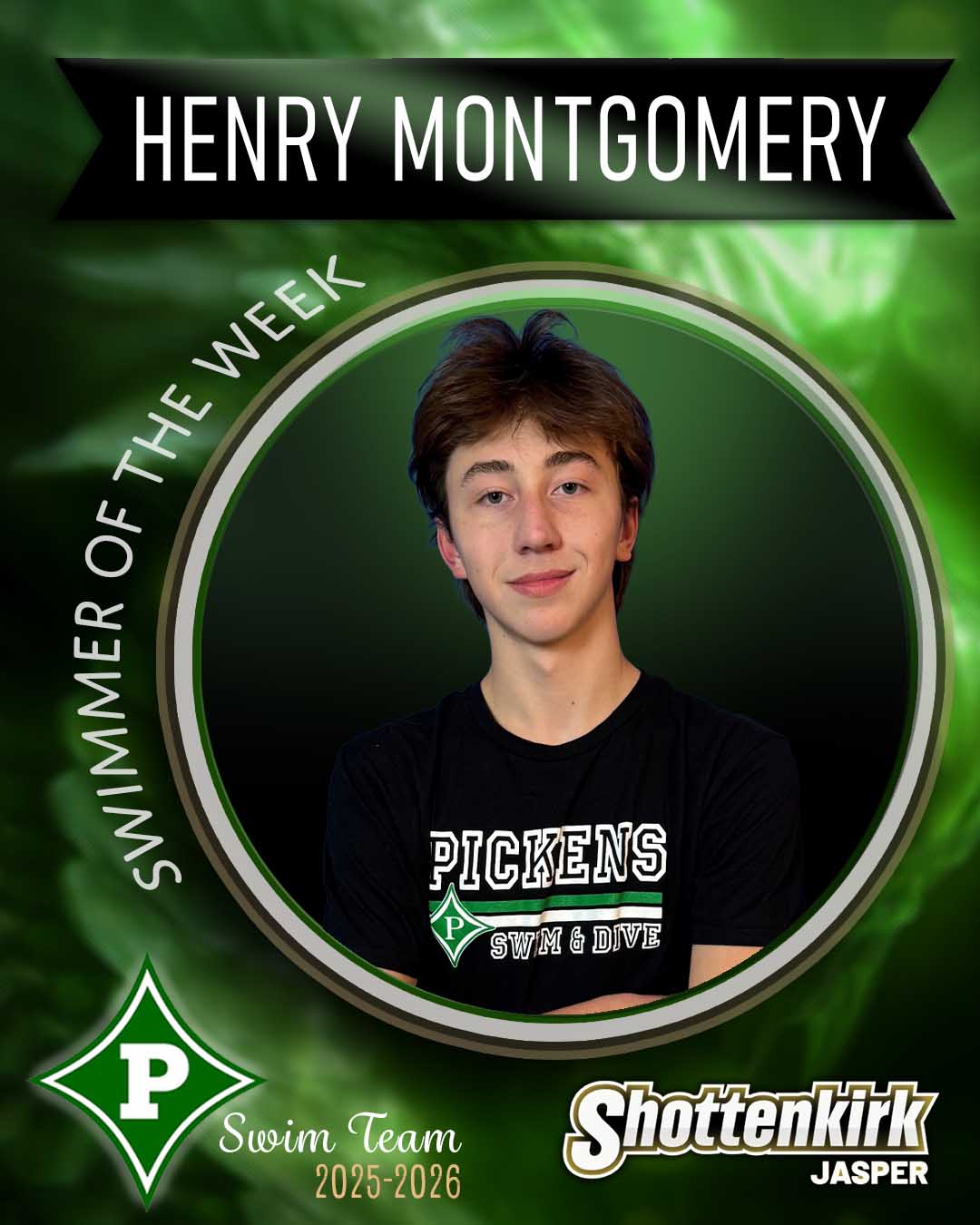 Henry Montgomery PHS Swimmer of the Week #4