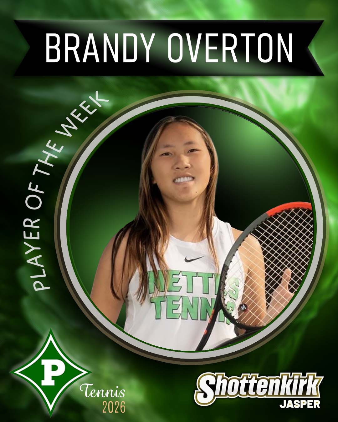Brandy Overton PHS Girls Tennis Player of the Week #2