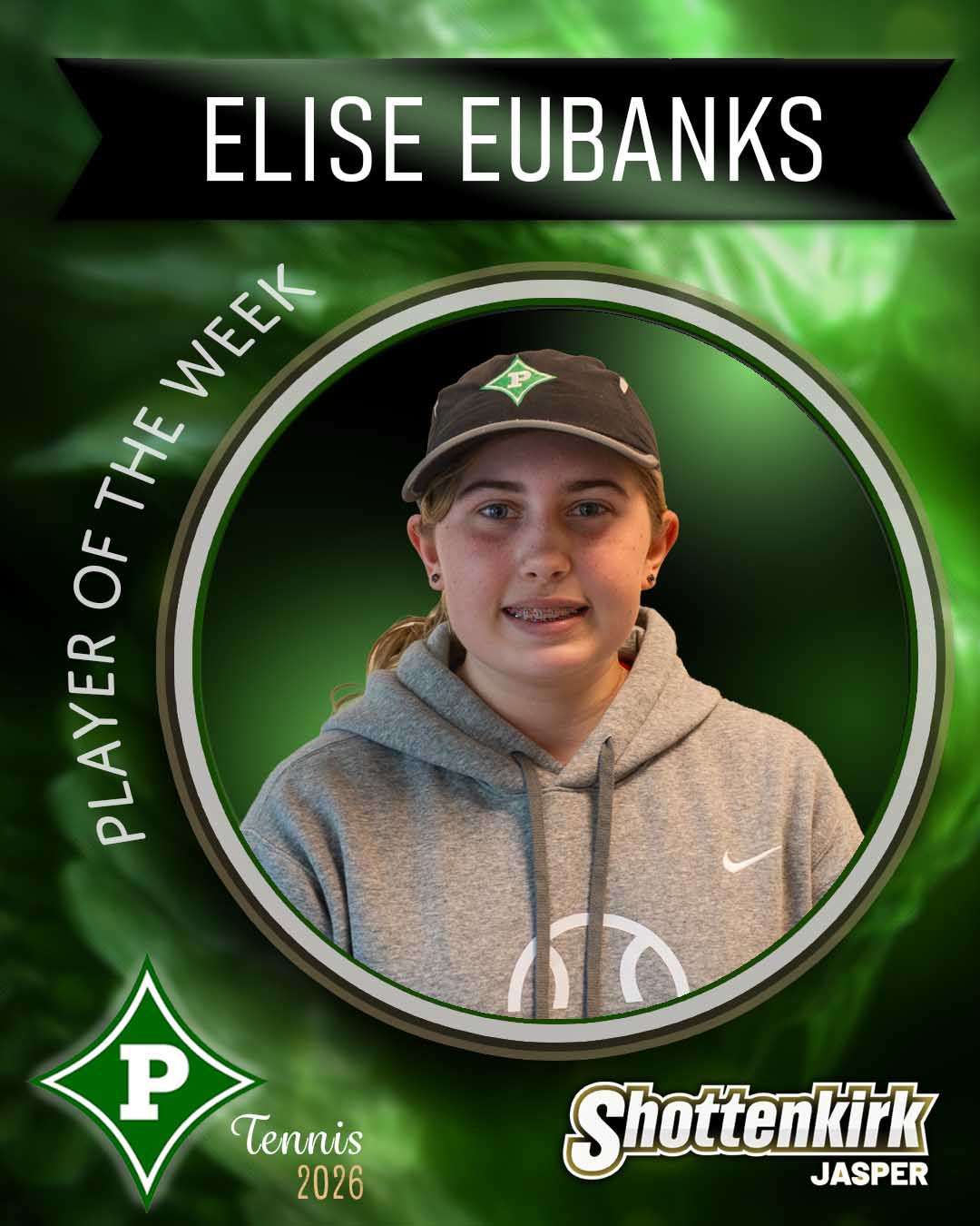 Elise Eubanks PHS Girls Tennis Player of the Week #1