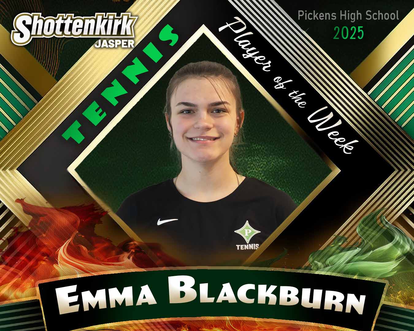 PHS Tennis Girls Player of the Week #1 - Emma Blackburn