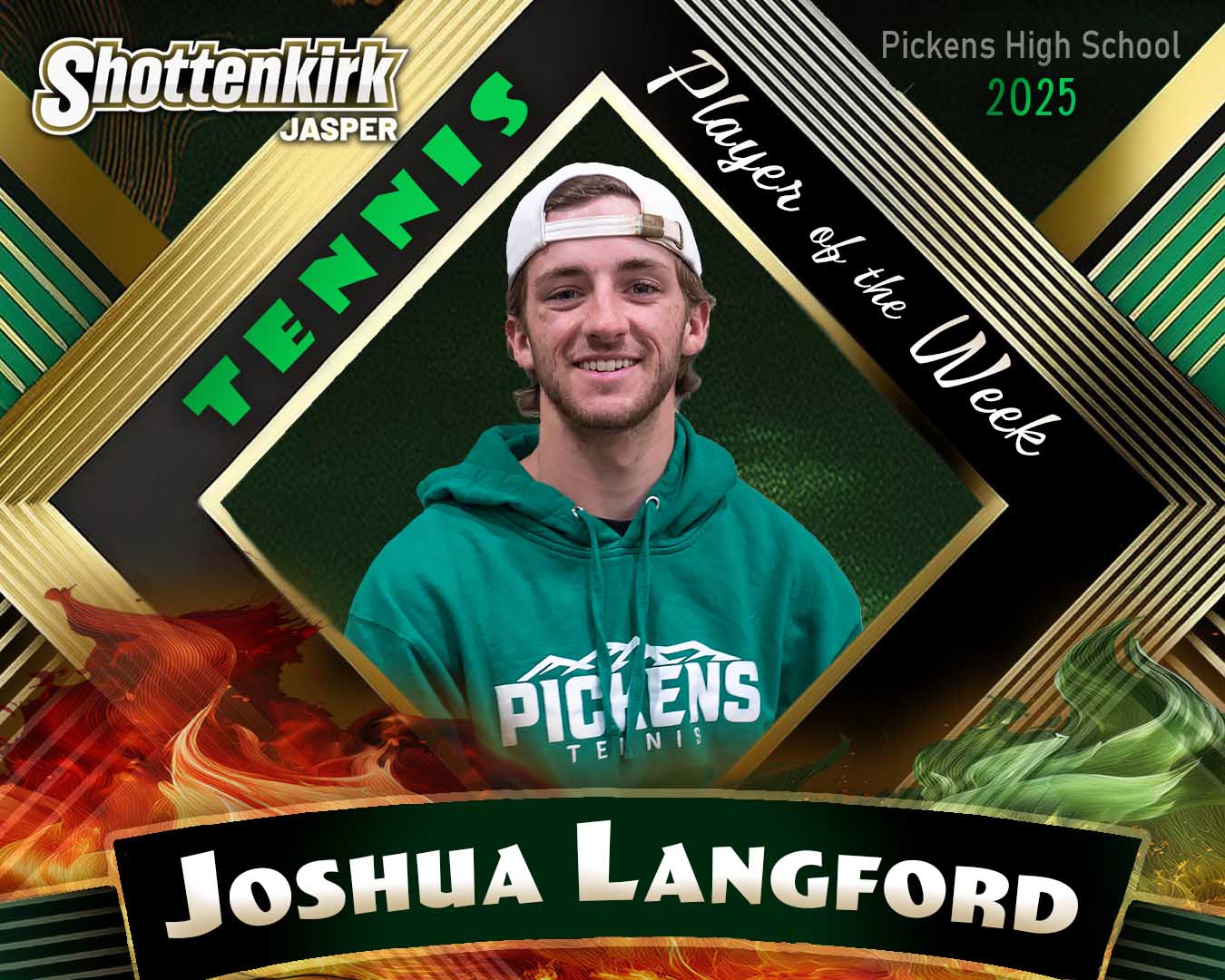 PHS Tennis Boys Players of the Week #3 - Joshua Langford