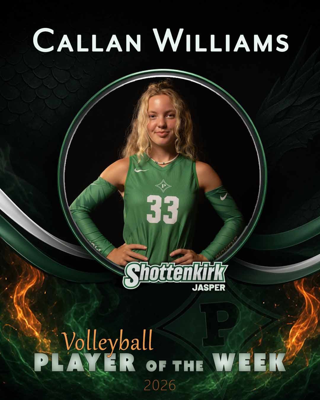 PHS Volleyball Player of the Week #8 - Callan Williams
