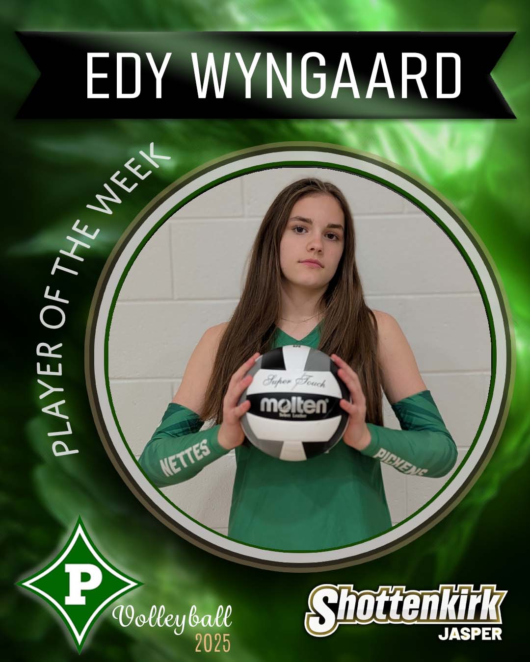 Edy Wyngaard PHS Volleyball Player of the Week #8
