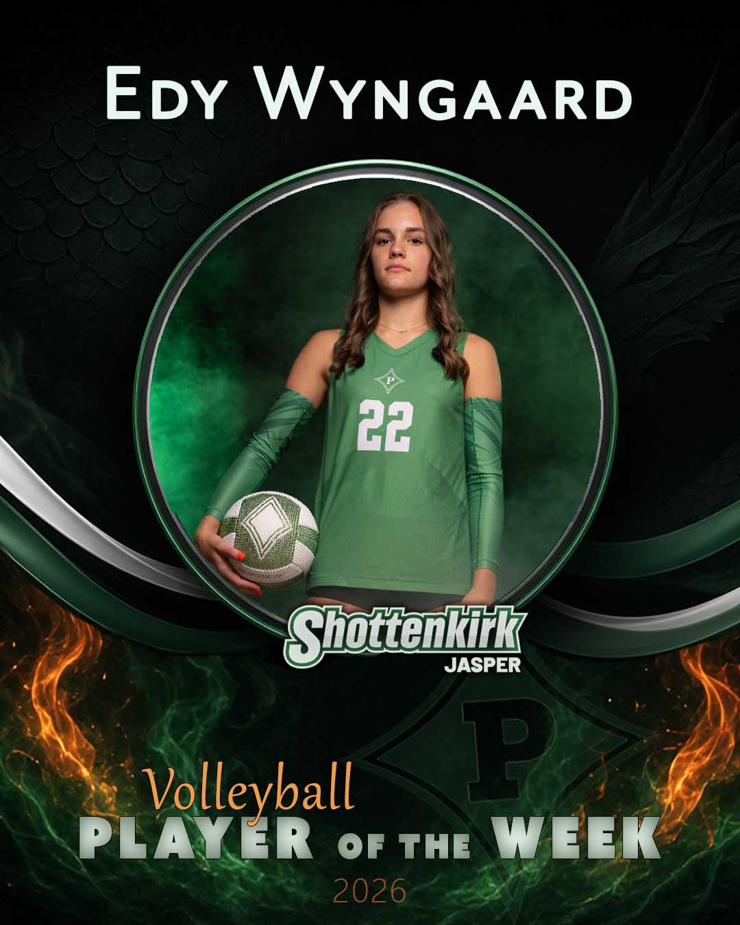 PHS Volleyball Player of the Week #9 - Edy Wyngaard