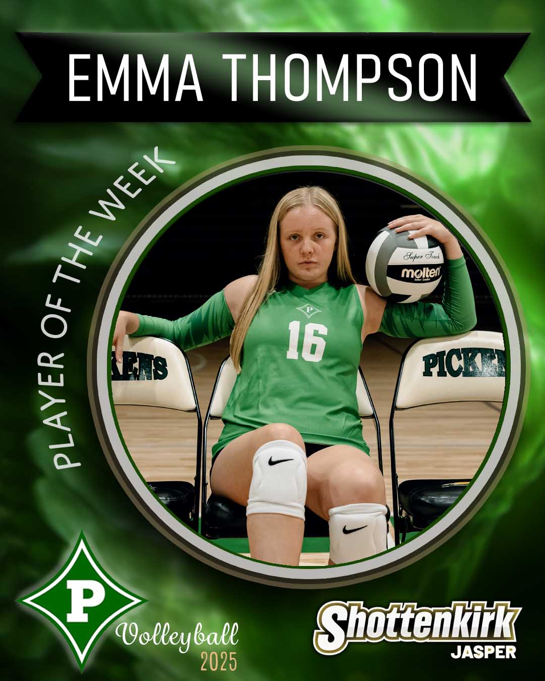 Emma Thompson PHS Volleyball Player of the Week #4