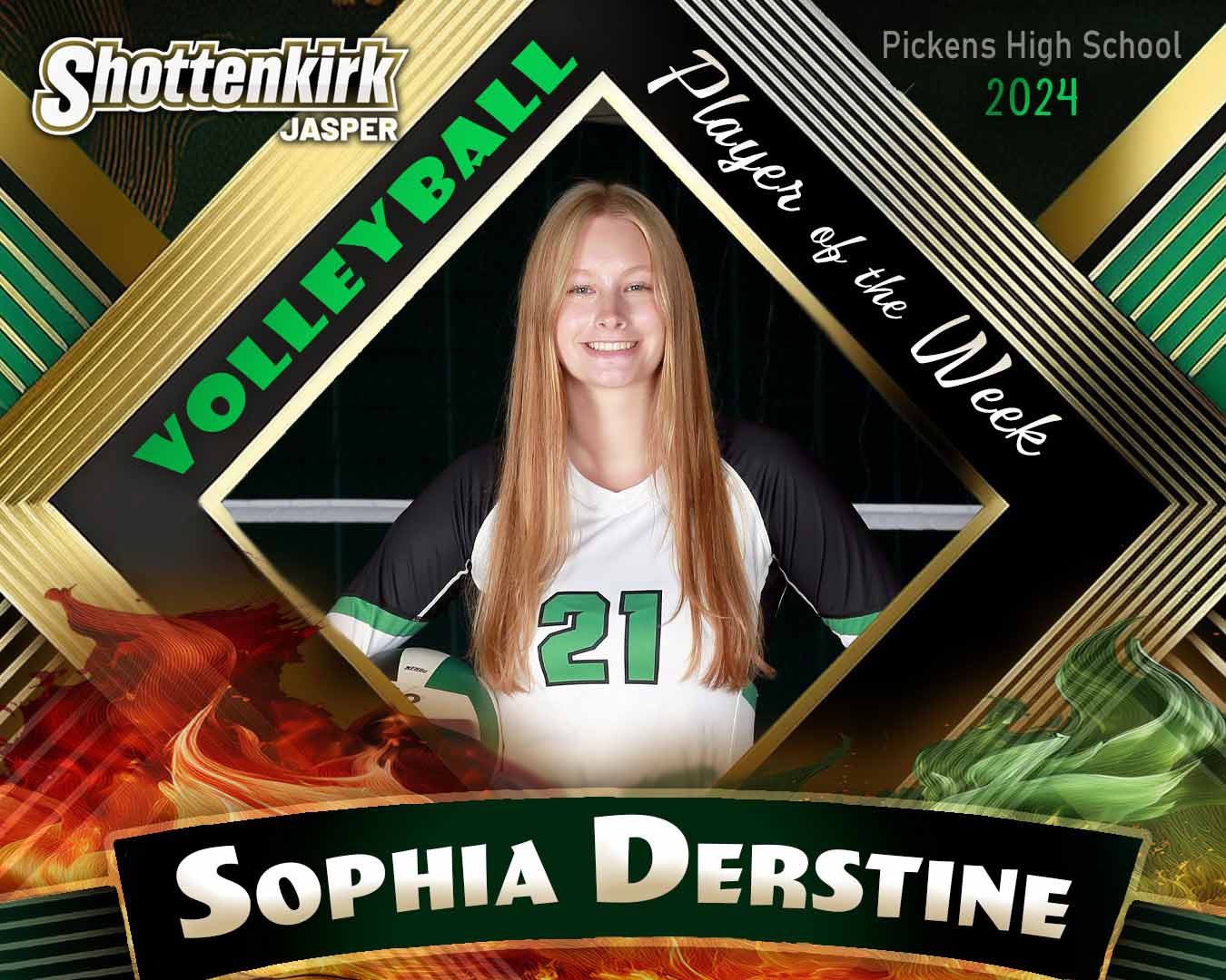 PHS Volleyball Player of the Week #6 - Sophia Derstine