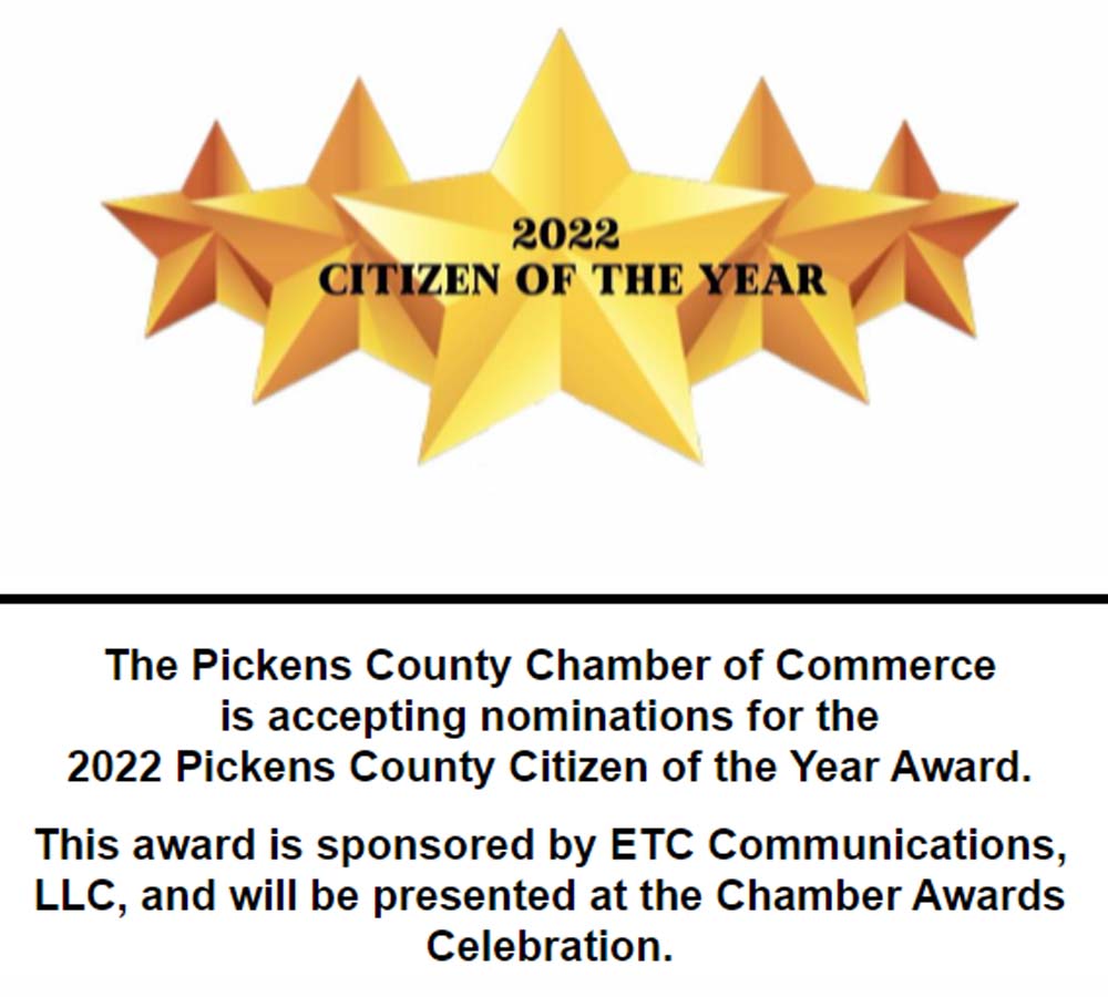 Nominees Wanted For Pickens Citizen of the Year