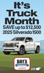 Day's Chevrolet in Jasper Truck Month - SAVE up to $12,500 on 2025 Silverado 1500