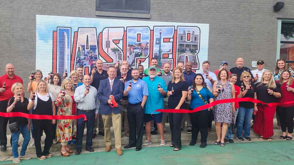 Downtown Jasper Mural Ribbon Cutting - May 8, 2024